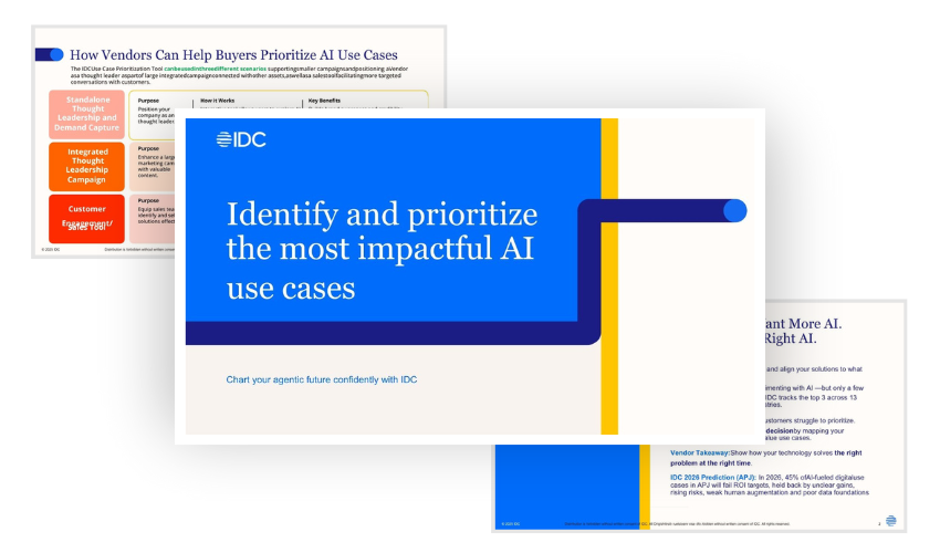 IDC AI Use Cases Prioritization Guide by Function and Industry