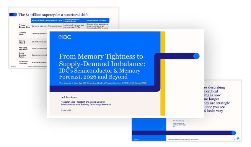 From Memory Tightness to Supply-Demand Imbalance: IDC's 2026 to 2027 Forecast