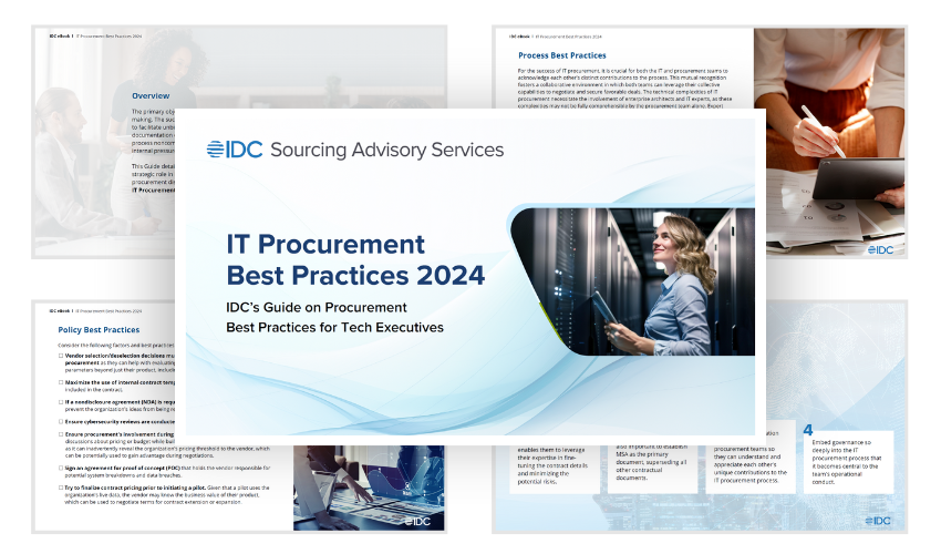 Preview of eBook, IT Procurement Best Practices 2024.