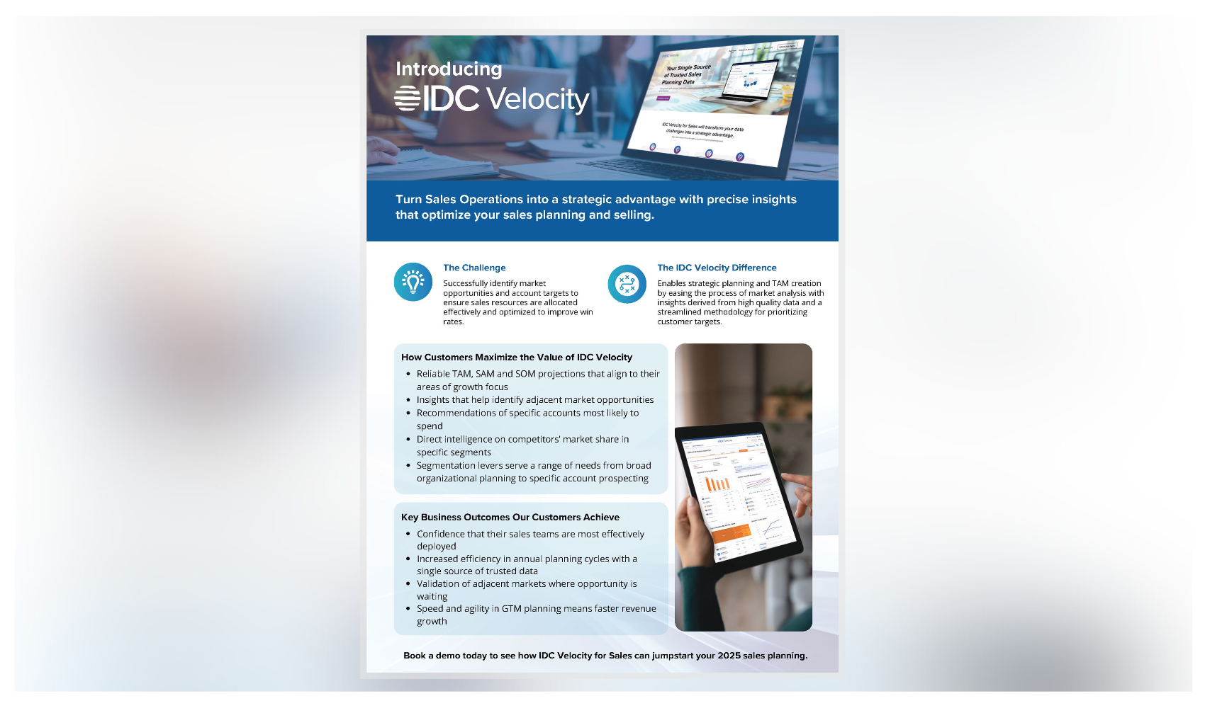 IDC Velocity for Sales Product Overview