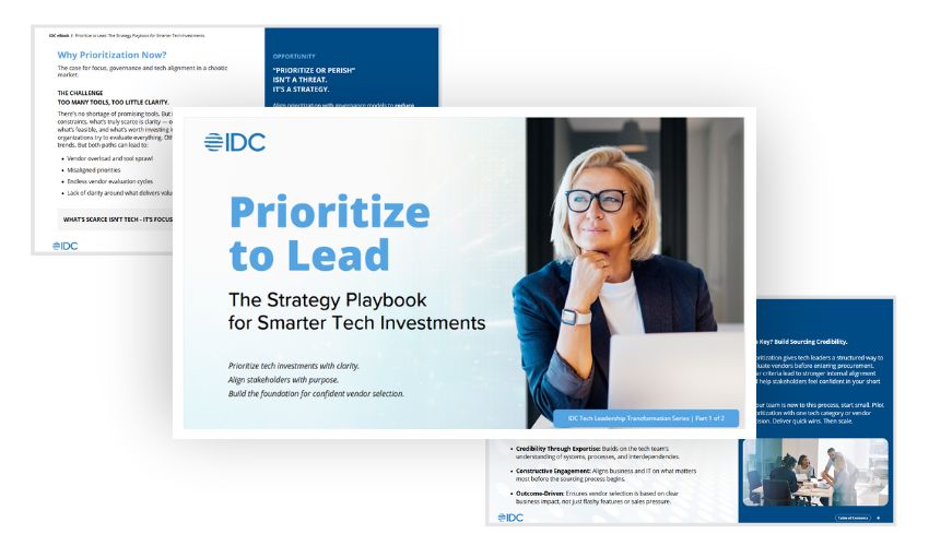 Preview the eBook, Prioritize to Lead: The Strategy Playbook for Smarter Tech Investments, now.