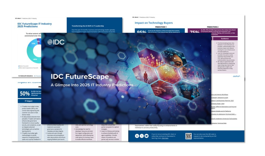 Preview the eBook, A Glimpse Into IT Industry 2025 Futurescape Predictions​, now.