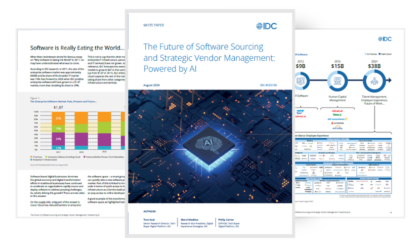 A visual representation of the white paper The Future of Software Sourcing and Strategic Vendor Management